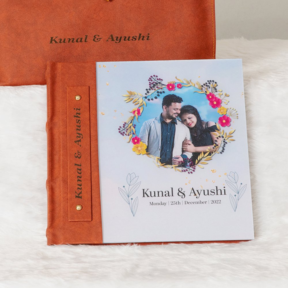 Pre Wedding Album | 12X12 inches Square with Photo Personalization | Page by Page Photo Selection